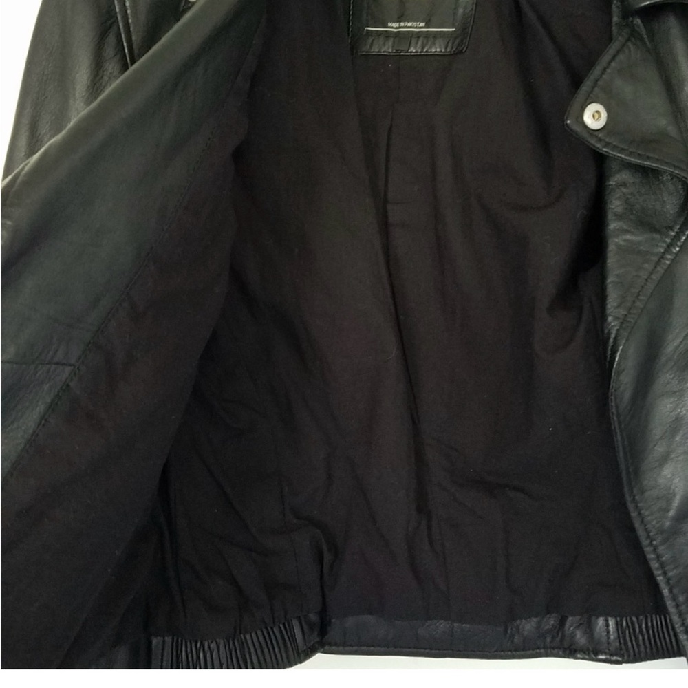 Zara Trafaluc Genuine Leather Moto Motorcycle Zipper Jacket Sz XS - Picture 13 of 17